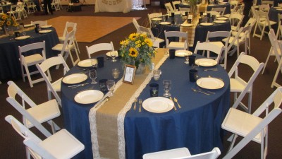 sunflower-wedding-setup